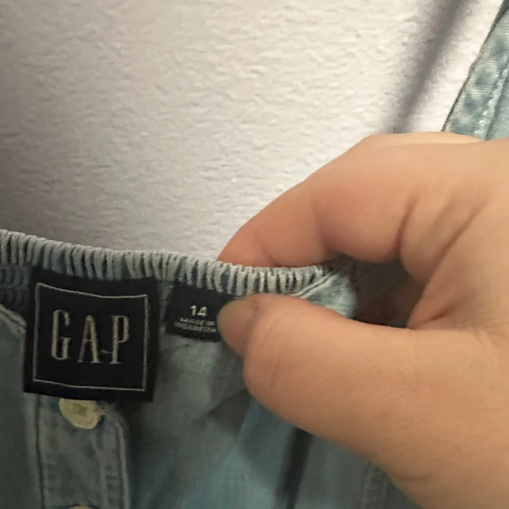 GAP Light Blue fit and flare Dress - Picture 3 of 8